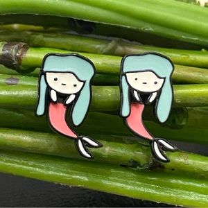 Adorable Mermaid Ear Jacket Earrings